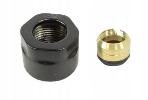 Złączka Adpater Miedź 15x1xm22/1,5 Czarny Mat