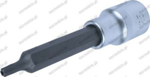Nasadka 1/2". Torx z otworem T25 x 100 mm