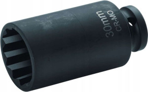 Nasadka 1/2" udarowa 34 mm, 12-kątna, długa