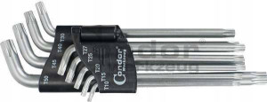 Klucze Torx T10-T50, 9 szt.