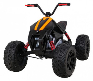 quad LUCKY SEVEN DLA DZIECI z piankowymi kołami czarny