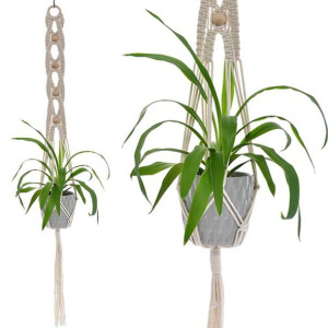 Makrama Kwietnik Wiszący Ozdoba Boho Prezent 120 Cm