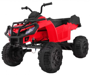 duży QUAD 4x4 DLA DZIECI piankowe koła + 4 SILNIKI czerwony