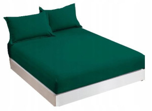 Bawełniane Prześcieradło Z Gumką 180x200 Zielone