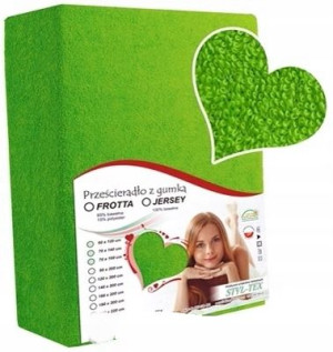 Prześcieradło Frotte 200x220 Z Gumką Zielone