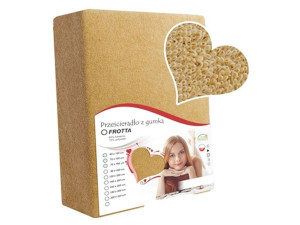 Prześcieradło Frotte 120x200 Z Gumką Beżowe