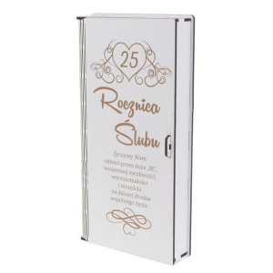 Szkatułka Skrzyneczka Dl Rh - 25 Rocznica Ślubu