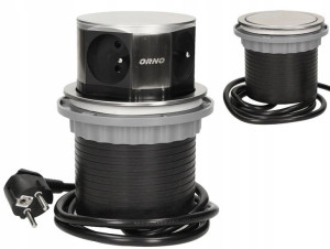 Gniazdo wysuwane z blatu 4x230 kabel 1,5 INOX 1380