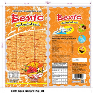 Bento Squid Seafood Snack Thai Flavour (Squid Mixed Surimi) 20g