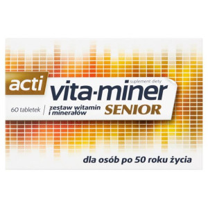 Acti vita-miner Senior zestaw witamin i minerałów suplement diety 60 tabl