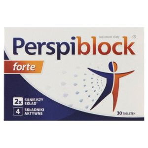 Perspiblock Forte hamujący nadmierne pocenie silniejszy skład 30 tabletek