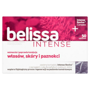 Belissa Intense suplement wzmacniający włosy skórę i paznokcie 50 tabletek