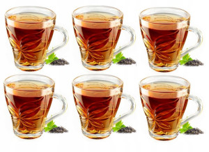 Szklanki ELLEN 6 sztuk 250 ml kubek z uchem
