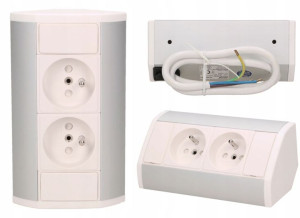 Listwa Gniazdo Meblowe Podszafkowe 2x230V 9005/W-G