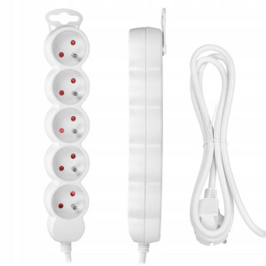 Przedłużacz Listwa Zasilająca 5 Gniazd Kabel 1,5m