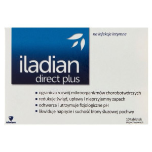 Iladian Direct Plus tabletki dopochwowe łagodzące objawy infekcji intymnych