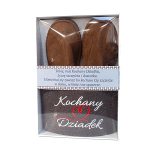 Ręcznik + Kapcie /zestaw Prezentowy Dla Dziadka