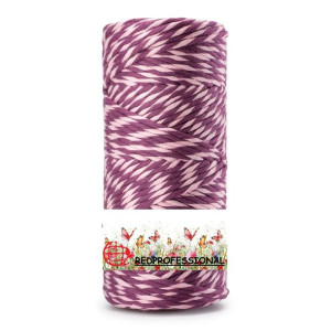 Sznurek Do Makramy Twist Różowy Fiolet 2mm 50m