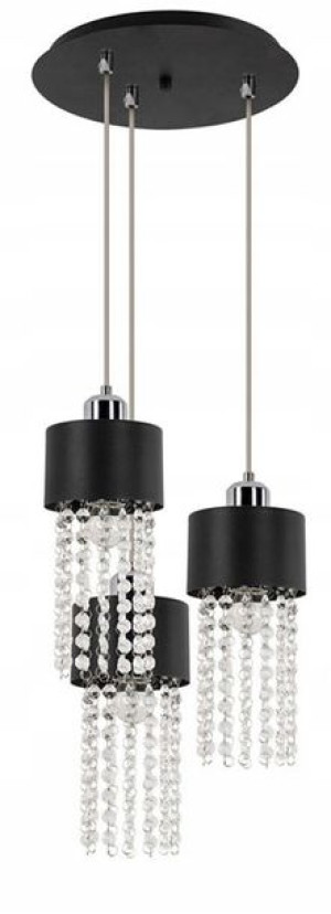 Lampa Wisząca Kryształowa Glamour Regulacja Zwisów