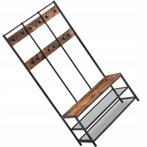 Wieszak Na Ubrania Z Ławka 2 Półki Na Buty == Loft