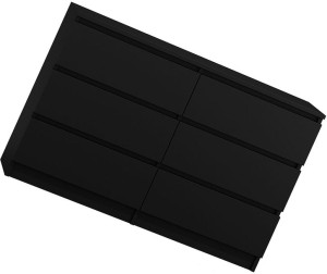 Nowoczesna Komoda ==== 6 Szuflad 140 Cm === Czarna