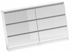 Nowoczesna Komoda == Szuflady Salon 120 Cm = Biała