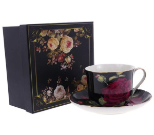 Filiżanka Jumbo + Spodek - English Collection Róże