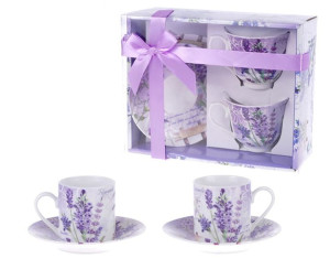 Filiżanki Kpl. 2 Filiżanek Do Espresso Lawenda Romantic