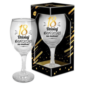 Kieliszek Do Wina Stylish Look - 18 Urodziny - Dzisiaj Błyszczę Na Maksa!
