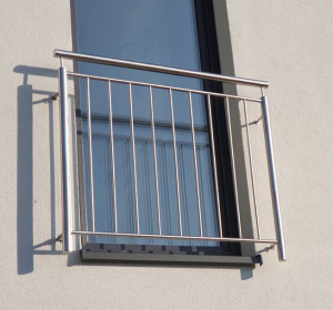 Balkon francuski balustrada ze stali nierdzewnej bezpieczna okno 90 cm