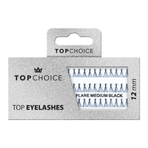 TOP CHOICE Top Eyelashes kępki rzęs Flare Medium Black 12mm 37931