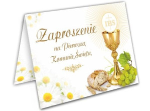Zaproszenie zaproszenia komunie komunia komunijne
