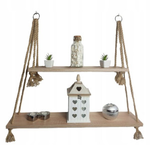 Półka wisząca 56/80 cm sonoma boho skandynawski