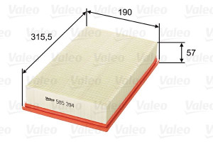 Filtr powietrza VALEO 585394 C32164