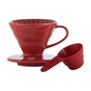 Hario ceramiczny Drip V60-01 Czerwony