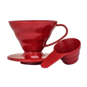 Hario plastikowy Drip V60-01 Czerwony