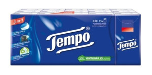 (DE) Tempo, Chusteczki, 15x10 sztuk (PRODUKT Z NIEMIEC)