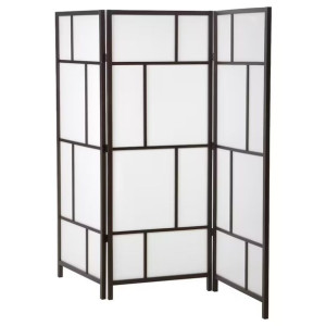 IKEA RISOR Ścianka działowa  biały czarny 216x185 cm