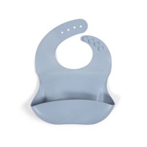 Filibabba Śliniak silikonowy z kieszonką Powder blue