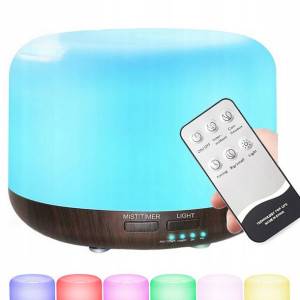 Nawilżacz Powietrza Dyfuzor Aromaterapia Pilot Rgb