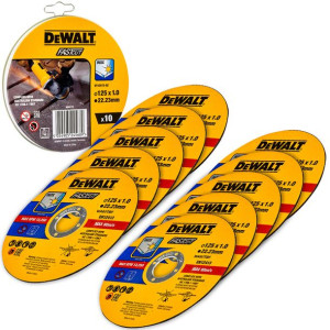 10x tarcz do metalu INOX 125x1mm DeWALT DT43972