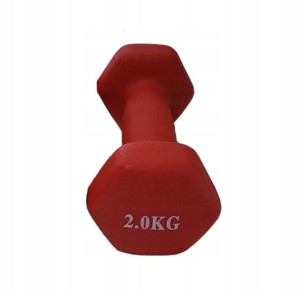 Hantelki do ćwiczeń 1x2kg Ciężarki Hantle 2kg
