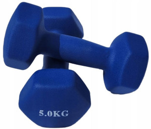 Hantelki do ćwiczeń 2x5kg Ciężarki Hantle 10kg