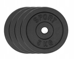 Obciążenie żeliwne 4x5kg talerz 30mm ZESTAW 20kg