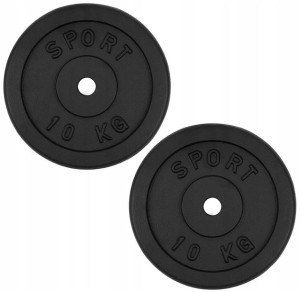 Obciążenie żeliwne 2x10kg talerz zestaw 20kg 26mm