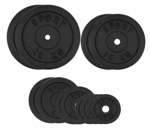 OBCIĄŻENIE ŻELIWNE 80 kg ZESTAW 12 talerzy 30,5mm