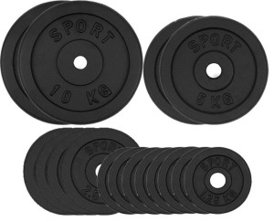 OBCIĄŻENIE ŻELIWNE 50 kg ZESTAW 16 talerzy 30,5mm