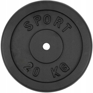 Talerz żeliwny 20kg obciążenie żeliwne 30mm krążek