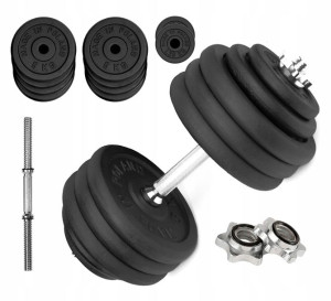 HANTLA ŻELIWNA 1x45 kg hantel 45kg gryf obciążenie