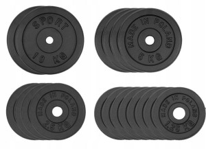 OBCIĄŻENIE ŻELIWNE 60 kg ZESTAW 18 talerzy 30,5mm